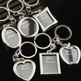 thumbnail image 2 of CHUANK Creative Mini Heart Square Round Oval Insert Photo Frame Rotary Keychain Keyring, 2 of 8