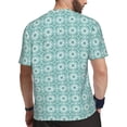 thumbnail image 2 of Wukai Blue Print Print Men's Short-Sleeved Mesh T-Shirt,Quick-Dry Short Sleeve Workout T-Shirt-5X-Large, 2 of 8