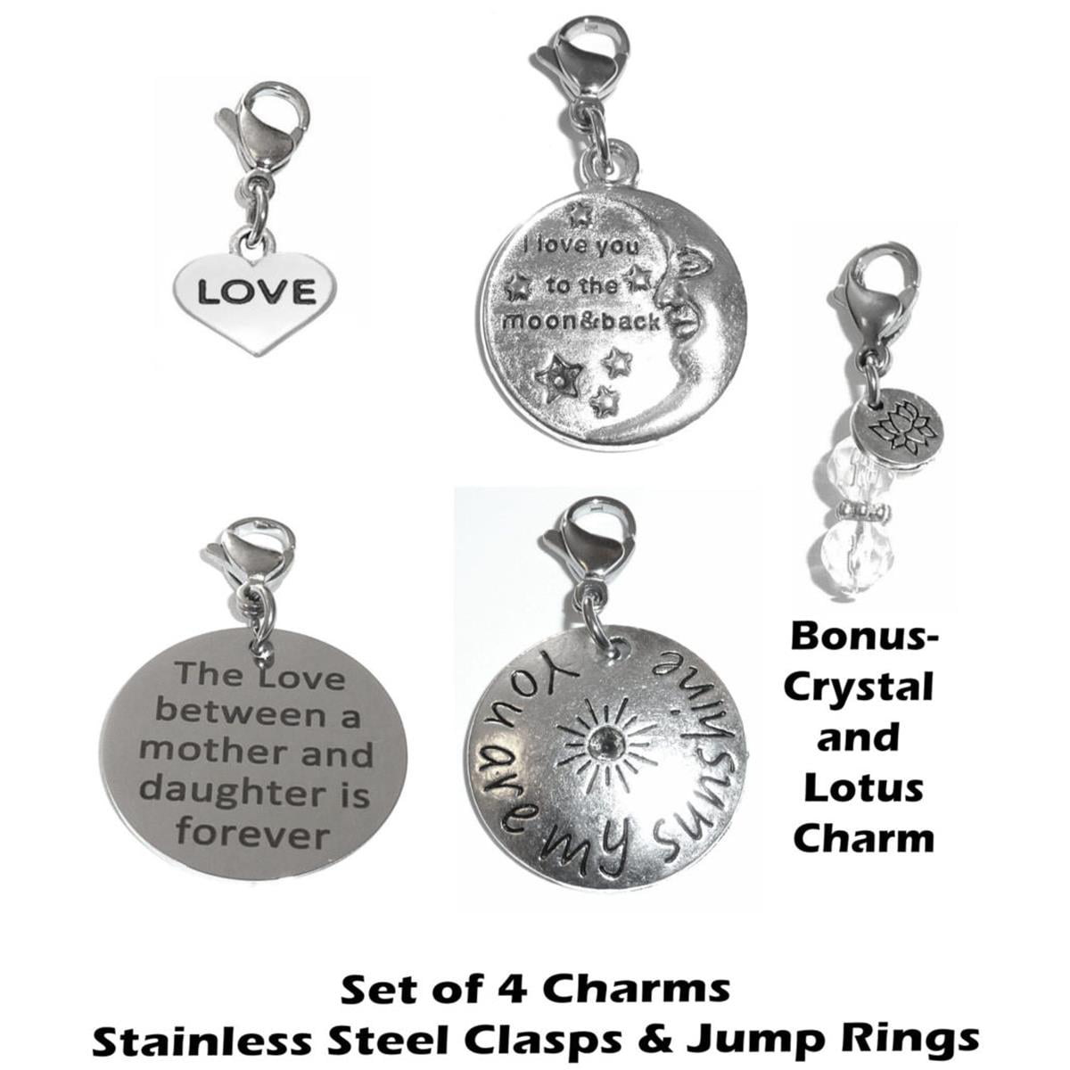 Charms Clip on - Perfect for Bracelet or Necklace, Zipper Pull Charm, Bag or Purse Charm Easy to Use DIY Charms - Be Like A Pineapple Clip on Charm