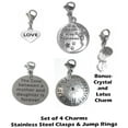thumbnail image 2 of Charms Clip On - Perfect For Bracelet Or Necklace, Zipper Pull Charm, Bag Or Purse Charm  Easy To Use DIY Charms - 4 Pack Love Mix Clip On Charms, 2 of 2
