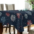 thumbnail image 5 of Yayeee Tablecloths 54" x 54" Rectangle Wrinkle Resistant Party Table Cover, Starry Fireworks Pattern, 5 of 8