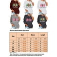 thumbnail image 2 of LUXUR Ladies Tree Print Pullover Comfy Holiday Tee Dark Gray S, 2 of 2