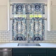 thumbnail image 3 of Boho Kitchen Curtains for Windows – Rustic Tribal Floral Print Cafe Curtains, Vintage Bohemian Geometric Panels for Home Décor, 3 of 6
