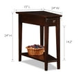 thumbnail image 3 of Leick Home 10074-CH Recliner Wedge Table with Shelf, Chocolate Oak, 3 of 13