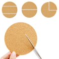 thumbnail image 4 of Posavasos de corcho autoadhesivos, tapetes de corcho cuadrados, hojas de respaldo de corcho para posavasos y suministros para manualidades (100 unidades, 9cm redondos), 4 of 5