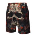 thumbnail image 4 of Fotbe Vintage Butterfly Flower Skull Trajes de Baño Estampados para Hombre, Shorts de Verano de Secado Rápido, Ropa de Playa, Bañadores-Small, 4 of 5