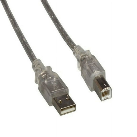 SANOXY Cables and Adapters; 6ft USB2.0 A Male to B Male Cable, Clear