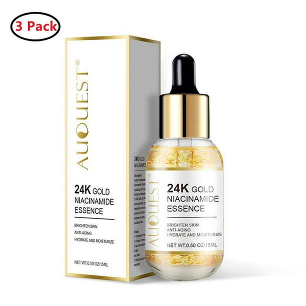 3 Pack 24K Gold Ampoule Face SerumHydration, Hyperpigmentation, Fine