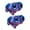 Red Blue, variant on Print Frogs Statue Multiple Positions Display Joints Movable Big Eye Figure Decoration