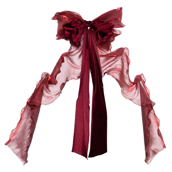 My Texas House Red Jumbo Satin Christmas Tree Topper Bow, 19"x68"
