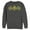 Charcoal Heather, variant on Men's Batman Logo Icon Collage  Sweatshirt Navy Blue Large