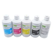 CALCA PRO DTF Ink Direct to Transfer Film Ink Bundle, 1L of Each CMYK+ 2L of White for DTF Printing PET Film Printing and Transfer US Stock