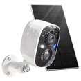 thumbnail image 1 of CHAO Cámara WiFi inalámbrica para exteriores con batería, cámara WiFi con energía solar con visión nocturna en color, detección de movimiento PIR, audio bidireccional, IP66 a prueba de agua, 1 of 5