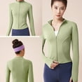 thumbnail image 4 of TMOYZQ Women's Workout Jacket Full Zip Thickened Warm Athletic Jackets Long Sleeve Slim Fit Tops Casual Lightweight Velvet Lined Cropped Active Yoga Tops, 4 of 4
