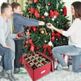 thumbnail image 6 of Elf Stor Premium Red Christmas Ornament Storage Chest Holds 64 Balls w/ Dividers, 6 of 8