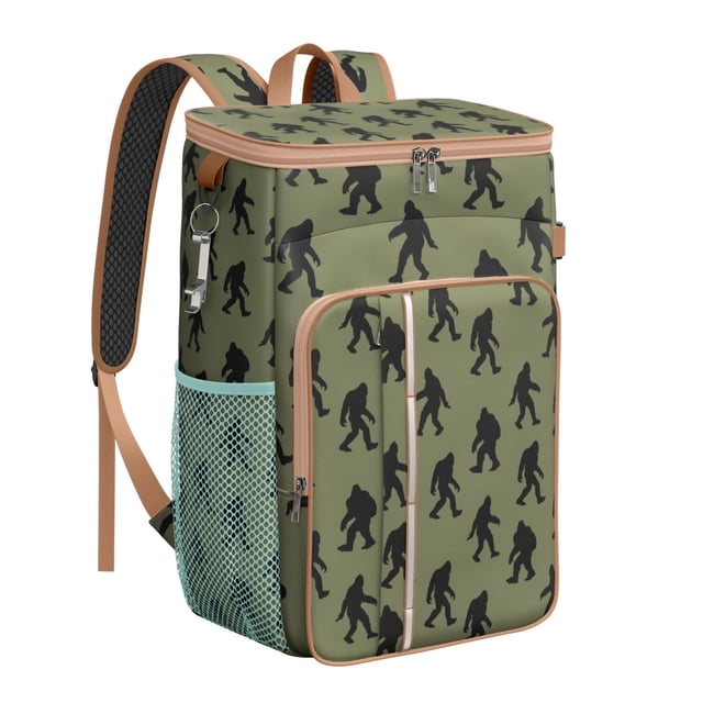 Sac à Dos Glacière Isolé Sasquatch Wilderness, Sac à Lunch Multi-Compartiments Étanche, Imperméable pour Extérieur, Camping, Plage, BBQ, Randonnée