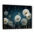 thumbnail image 2 of Designart "White Teal Dandelion Euphony IV" Floral Floater Framed Wall Decor, 2 of 7