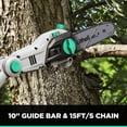 thumbnail image 3 of Litheli Cordless Pole Saw 10-Inch, 20V Battery-Powered Pole Saws for Tree Trimming, Tree Trimmer for Branch Cutting, Trimming, Pruning, with 2.0Ah Battery & Charger, 3 of 8