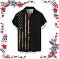 thumbnail image 2 of GLVSZ Hawaiian Bowling Shirts for Men American Flag Print Short Sleeve Summer Beach Shirt Casual Regular Fit Button Down Shirts Patriotic Shirts, 2 of 4