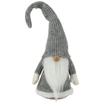 Northlight Standing Knitted Gnome Christmas Figure - 14" - Gray and White
