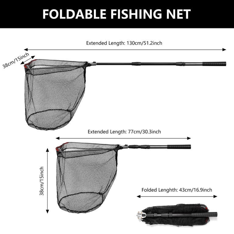 easy fishing net 27 Inch Foldable Floating Net, Tangle-Free Coated Landing with Fixed Handle, Portable Fish Landing Net for Ranger Boat, Kayak & Trout Salmon Bass Fishing, Fishing Gear Gifts for Premium Material? How to Make a Handmade