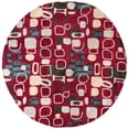 thumbnail image 3 of SAFAVIEH Wyndham Megan Geometric Area Rug, Red/Multi, 7' x 7' Square, 3 of 8