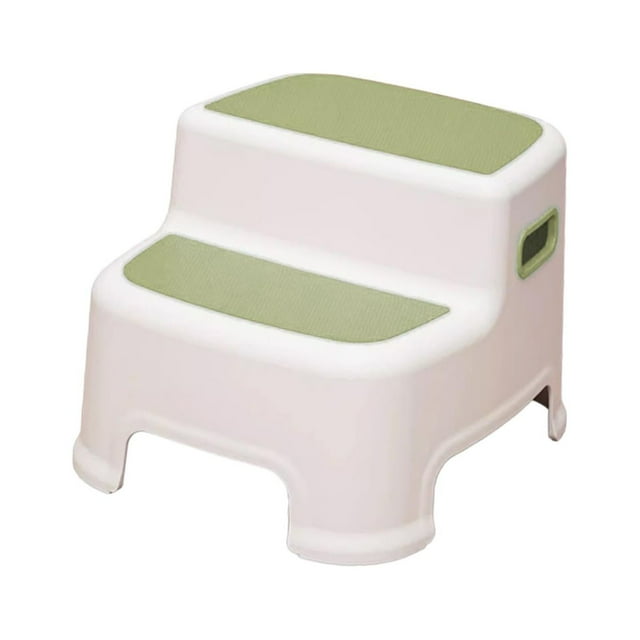 Step Stool Multi Purpose and 2 Step Stool for Kids for Entryway Kitchen Playroom green