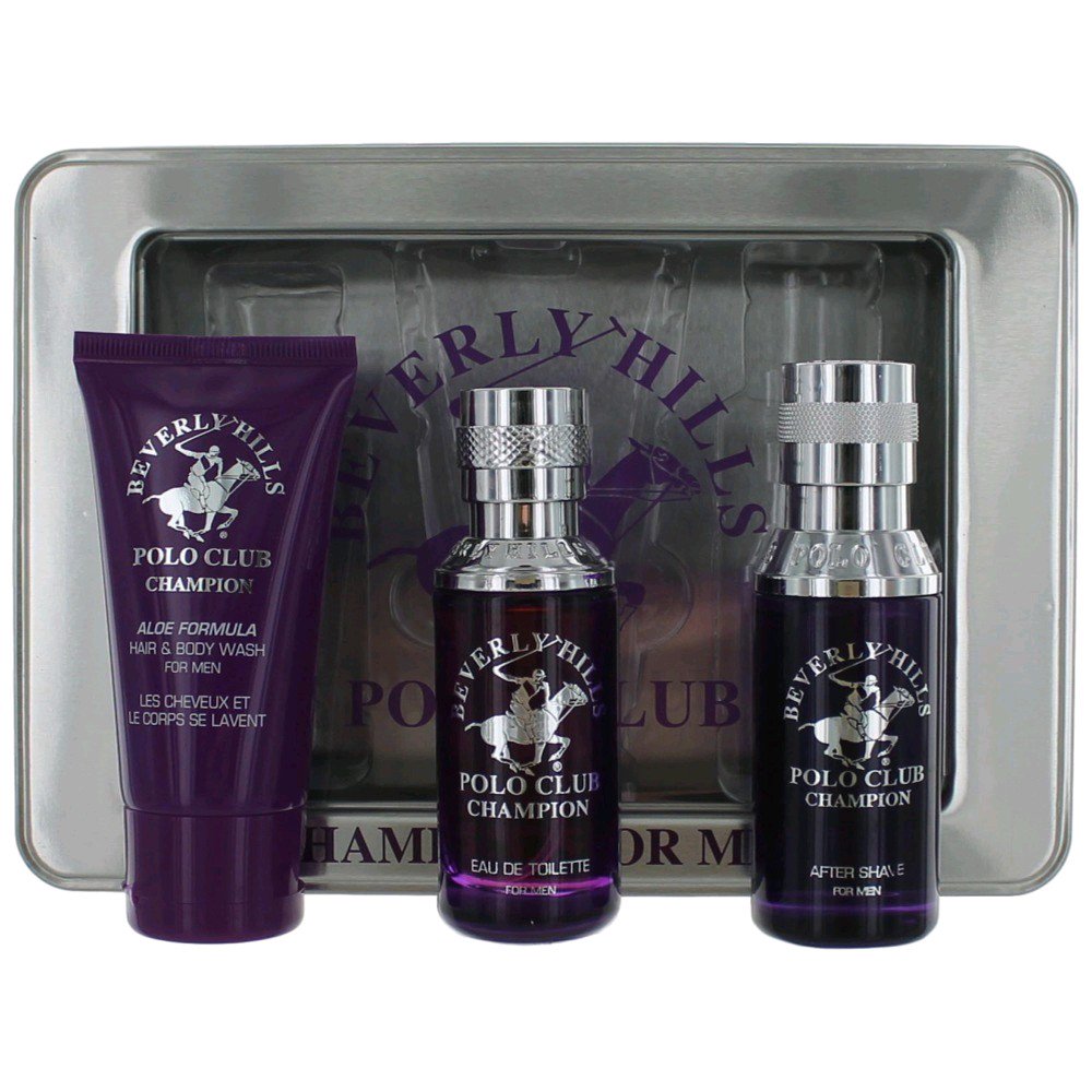 Beverly Hills Polo Club Champion Cologne 3 Piece Mini Gift Set men