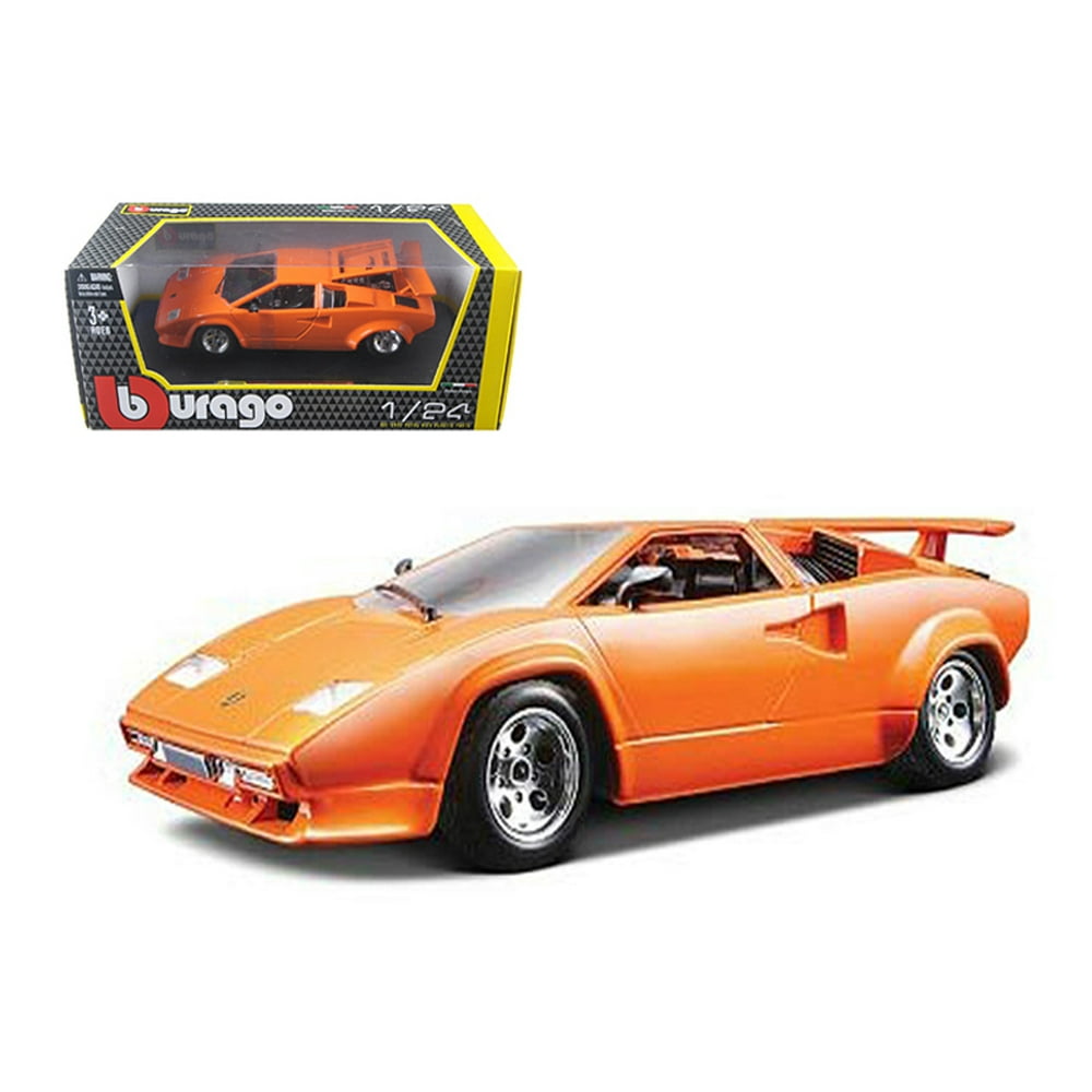 Lamborghini Countach 5000 Orange 1/24 Diecast Model Car by Bburago