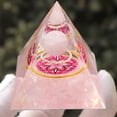 thumbnail image 4 of TIMIFIS Resinous Pyramid Ring Crystal Energy Chip Drip Resin Home Office Desktop Ornament Home Decoration, 4 of 6