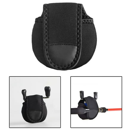 Fishing Reel Cover Bags Fly Fishing Reel Protection Sleeves Neoprene Protective Case Reels Pouch for Baitcaster Reels and Outdoor Fishing Black