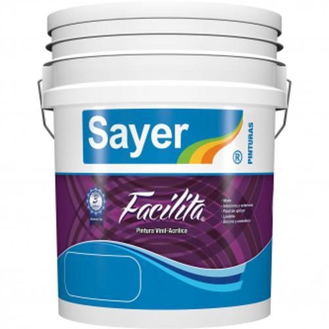 Cubeta De Pintura Lavable 19 Lts Linea Facilita Color Blanco Sayer Lack Fácil aplicación