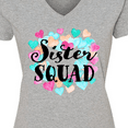 thumbnail image 4 of Inktastic Sister Squad hearts Women's V-Neck T-Shirt, 4 of 5