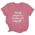 thumbnail image 4 of KHONTS Kindness Shirts for Women Casual Graphic Tees Funny Inspirational T Shirt Teacher Tees Tops Pink XL, 4 of 4
