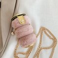 thumbnail image 2 of Bolso bandolera para mujer, de hombro con pintalabios de felpa a la moda, con correa de cadena, 2 of 6