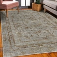 thumbnail image 3 of Leaf Decorative Rug, Abstract Neutral Tropical Leaves Exotic Island Palm Hawaiian Jungle Design, Quality Carpet for Bedroom Dorm and Living Room, 6 Sizes, Caramel Grey, by Ambesonne, 3 of 4
