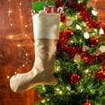 thumbnail image 2 of 6 Pack Christmas Stockings- 22/11.8 inch Wave Point Ripple White Christmas Stockings Fireplace Hanging Stockings for Family Christmas Decoration Holiday Season Party Decor, 2 of 12