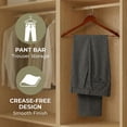 thumbnail image 5 of Unique Bargains 2Pcs Wood Durable Space Saving Home Clothes Hangers Black, 5 of 6