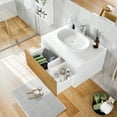 thumbnail image 4 of Eviva Santa Monica 30" White Oak Wall Mount Bathroom Vanity w/ Solid Surface Sink, 4 of 5