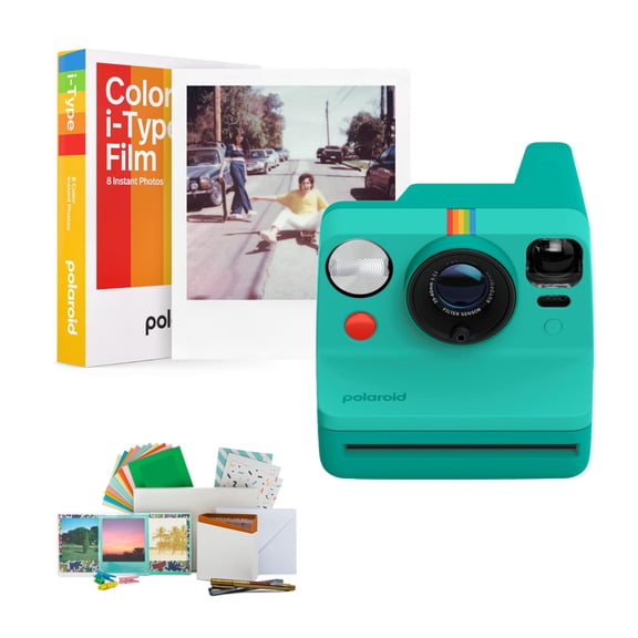 Polaroid Now Generation 3 Instant Camera (Teal) Bundle with Film and Accessories (3 Items)