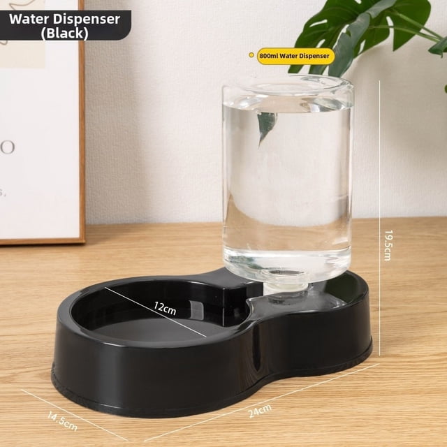 Alimentador automático para mascotas de 800mL, dispensador de agua de plástico de gran capacidad para perros y gatos, juego de alimentadores, 4 colores, 2 estilos, tazón de comida integrado para
