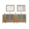 thumbnail image 5 of Vanity Art 96" Double Sink Freestanding Bathroom Vanity Set with Ceramic Top and Mirror, 5 of 8