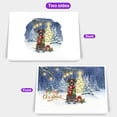 thumbnail image 2 of Merry Christmas German Shorthaired Pointer Snowy Winter with Tree Decorations 7x5in Folded Greeting Card GSP Lover Dog Gift Single Note Card with Envelope - 12020, 2 of 5