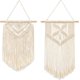 thumbnail image 1 of 2 piezas de macramé para colgar en la pared, decoración de pared tejida, estilo bohemio, decoración elegante para el hogar, para apartamento, dormitorio, sala de estar, galería, ta, 1 of 4