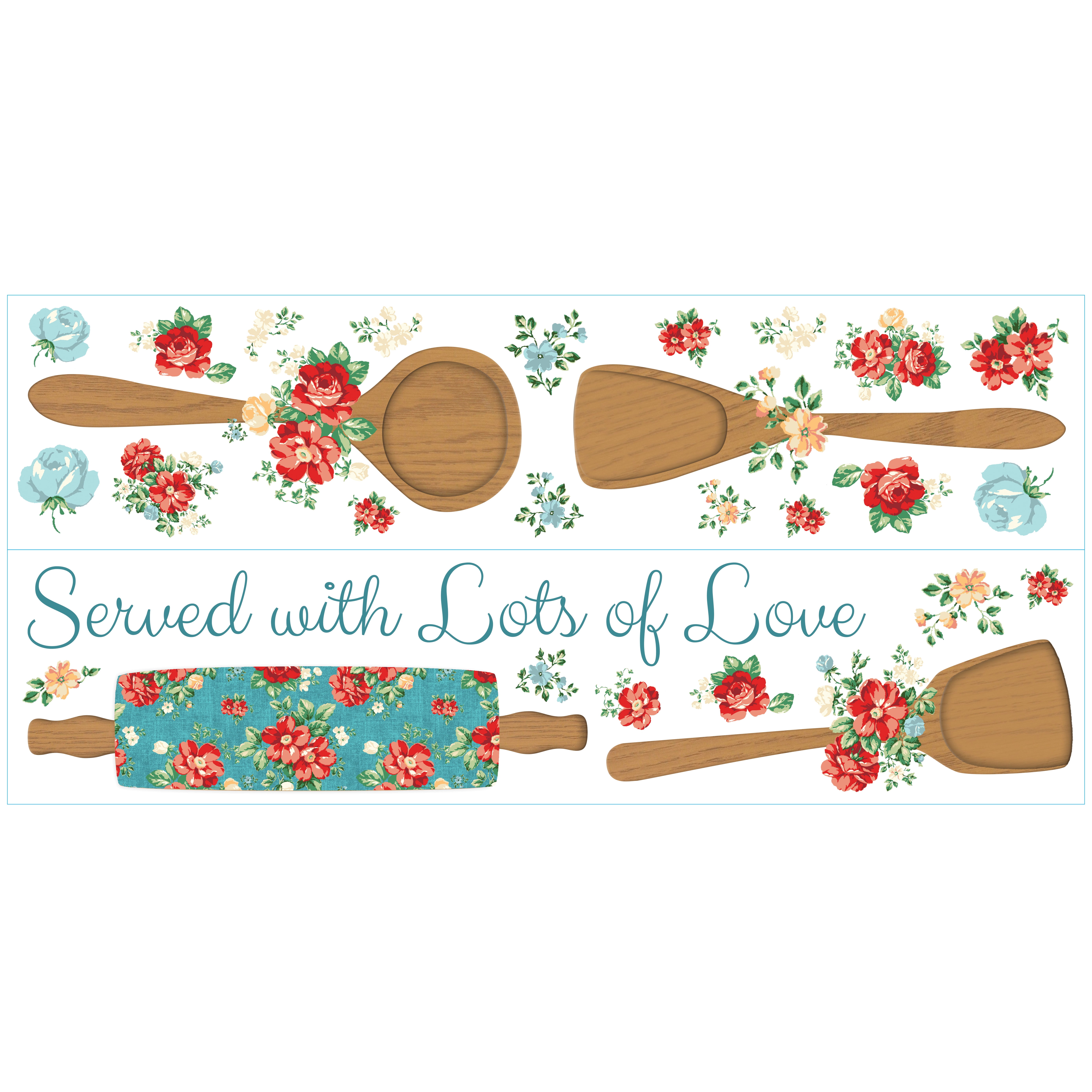 The Pioneer Woman Vintage 32Pieces Peel and Stick Wall Decals