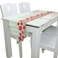 thumbnail image 3 of EREHome Blue Stripe Red Poppy Table Runner 13x70 Inches Blue Table Top Decoration, 3 of 5
