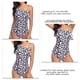 thumbnail image 5 of Trajes de baño de un hombro con volantes para mujer Traje de baño de mujer elástico y transpirable con estampado de leopardo elegante para fiesta en la playa Estampado de leopardo en negro M, 5 of 6