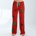 thumbnail image 7 of Hearthz Christmas Women Pajamas Pants Winter Wide Leg Pj Bottoms for Women Fall Drawstring Lounge Pants Womens, 7 of 7
