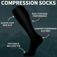 thumbnail image 3 of 3 Pairs Copper Compression Socks for Women & Men Circulation 15-20 mmHg - Better Blood Flow, Swelling , Best Support for Medical, Running, Nursing, 3 of 7