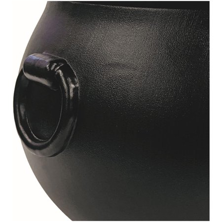 Union Products 55120 12 Inch Plastic Witch Cauldron Spooky Halloween Decoration, Black
